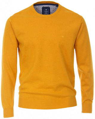 Redmond Pullover Rundhals-Ausschnitt gelb