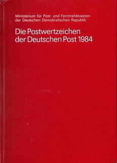 Jahrbuch Postwertzeichen DDR 1984 mit Schuber