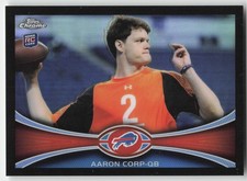 2012 Topps Chrome Black Refractors Aaron Corp Rookie #60 Bills RC,/299