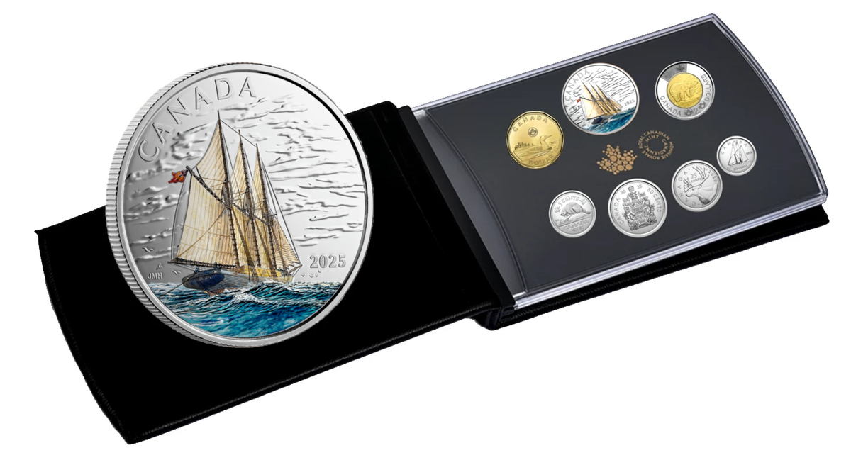 定価7万円 Carrs Sterling Silver 20x15cm 新品 🇨🇦 Canada $15 Dollar Silver Tall Ships, Bluenose Schooner 7-Coin