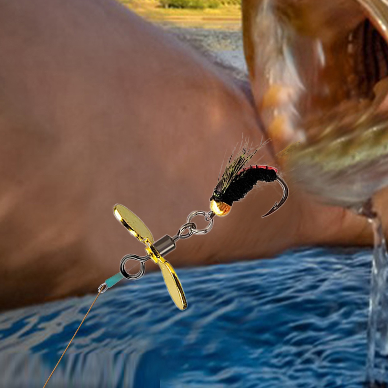 12Pcs Fly Fishing Lures Bass Poppers Flies Topwater Trout Panfish Bass Salmon - Image 5