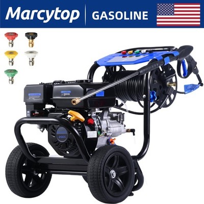 3600 PSI 2.3 GPM Cold Water Gas Pressure Washer 212cc Engine 30ft Hose&Soap Tank