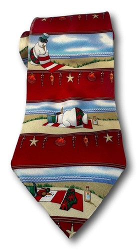 Vintage Mens Kersten Brothers Jolly Ol' Nickties Christmas Tie Snowman