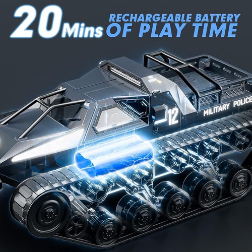 High Speed Tank,1/12 Remote Control Crawler Off-Road 4WD Car,2.4 Ghz RC Army Tru - Picture 5 of 6