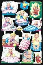 Mamelok English Embossed Scrap Die Cut - Precious Children / Baby  1302