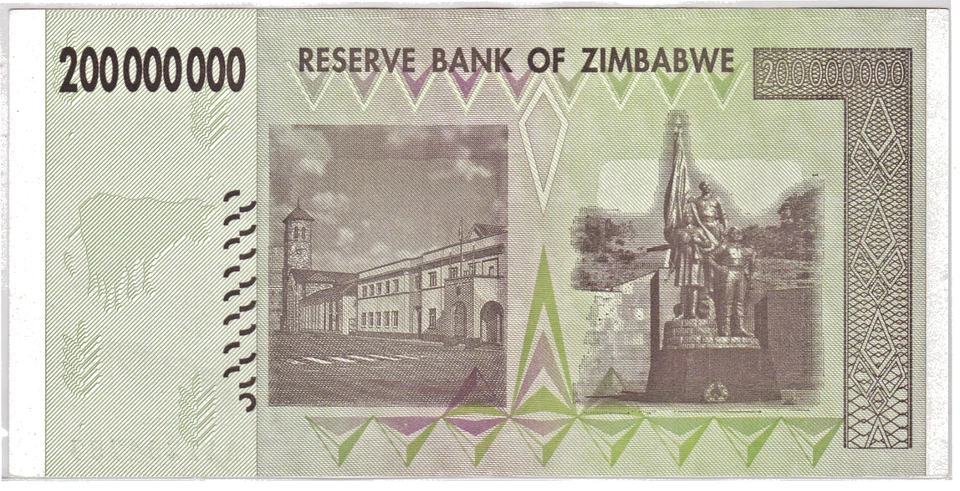 Mazuma *F2099 Zimbabwe 2008 200000000 Million Dollars AA1254757 UNC - Image 2 of 2