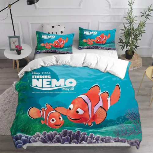 Kids 3D Finding Nemo Bedding Set Bedroom Duvet Cover Single Double Pillowcase - Picture 2 of 11