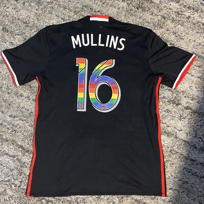 Adidas DC United Patrick Mullin Leidos Soccer Jersey Large Rainbow Pride  Rare