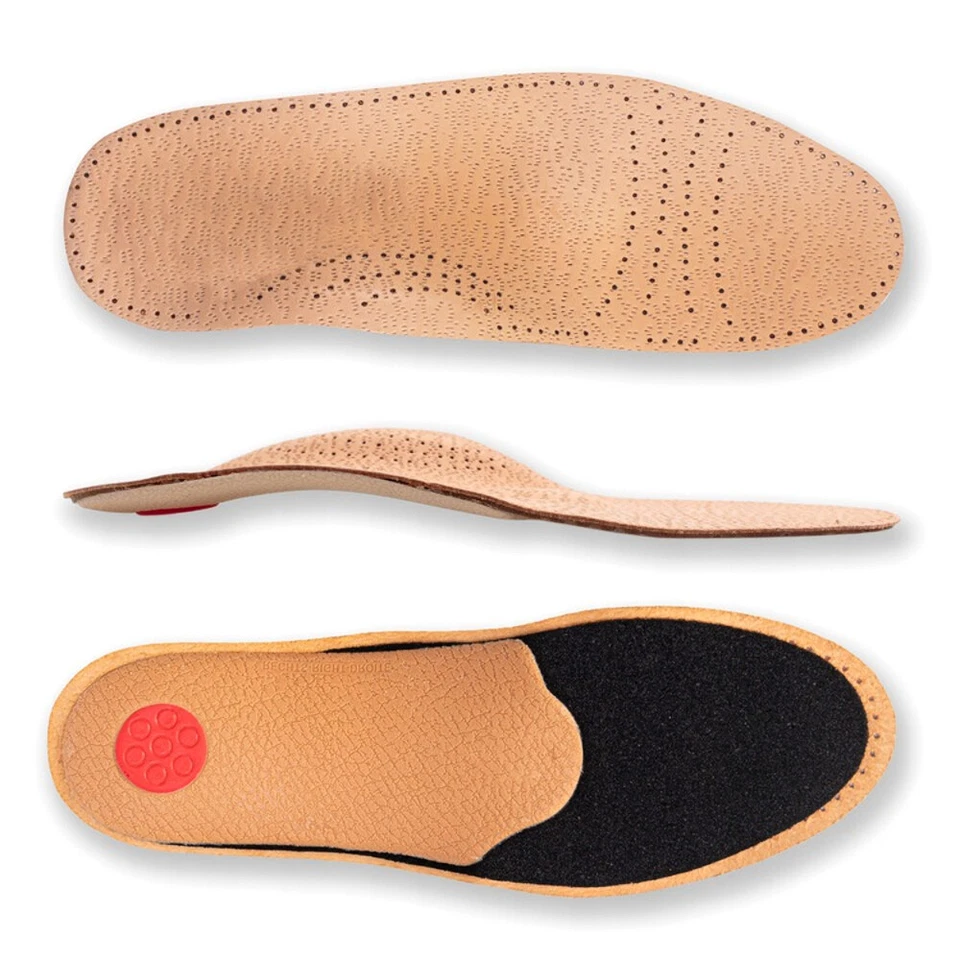 Orthotic Leather Shoe Insoles with Arch Support Heel Cushion Footbed Women Men - Image 4 of 4