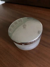 VINTAGE/ANTIQUE FRANCE SILVER PLATED TOP GLASS COLCREAM JAR