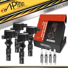 4Pcs Ignition Coil & IRIDIUM Spark Plug Kits for Ford Fusion Mercury Milan 06-09