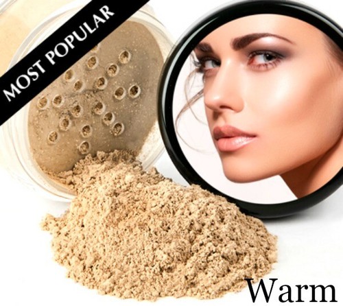 GLAM KIT (WARM Shade-Most Popular) Full Size Mineral Makeup Set Matte Foundation - Picture 3 of 11