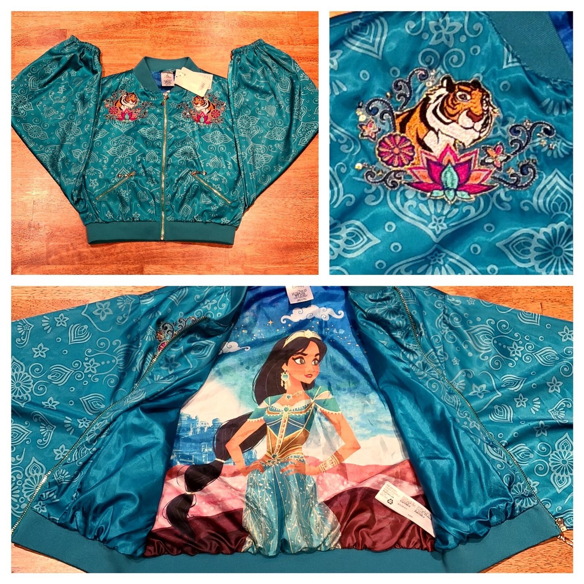 New! Disney Store Aladdin Live Action Jasmine Raja Bomber Jacket