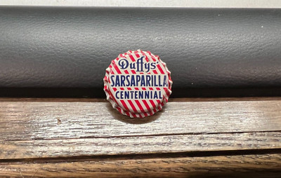 UNUSED DUFFY'S SARSAPARILLA CENTENNIAL SODA POP BEVERAGE CORK BOTTLE CAP / CROWN