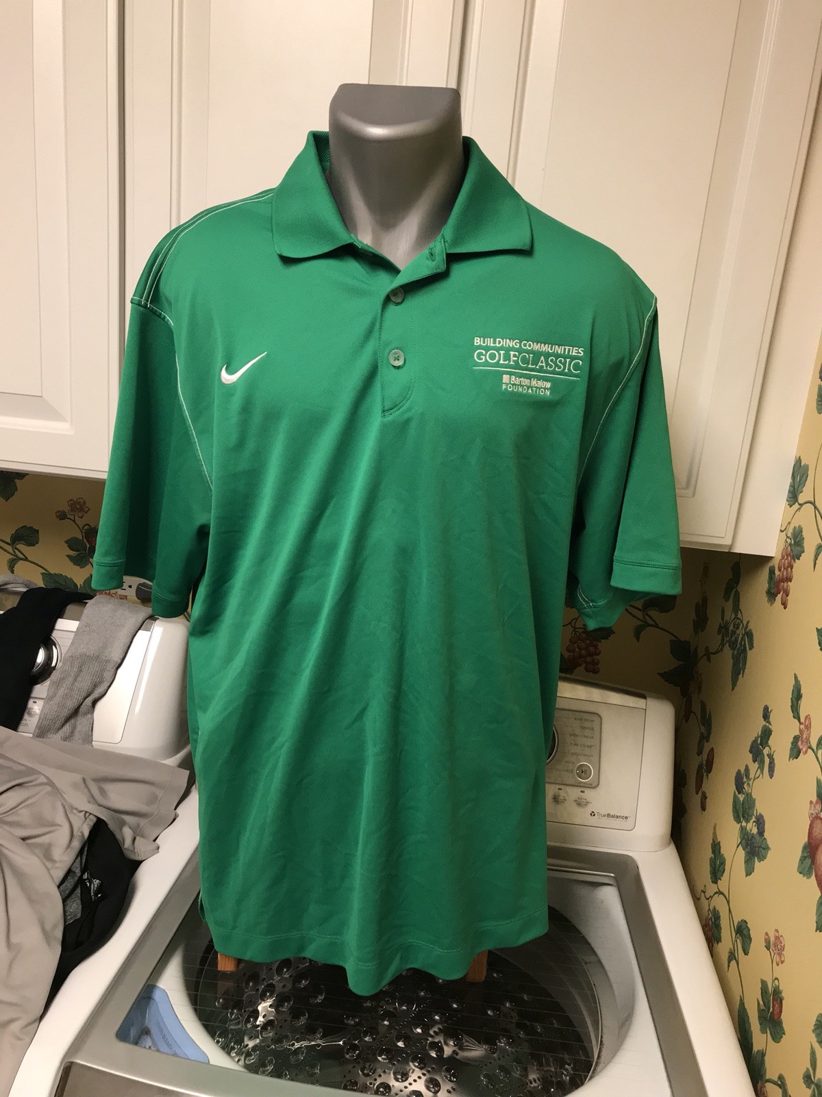 NIKE GOLF DRI FIT MEN's Green POLO GOLF SHIRT XL Polyester Barton Malow eBay
