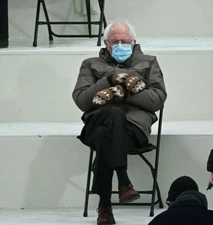 NEW! Bernie Sanders Figure in Chair - Inauguration Pose HO Scale 1:87 UNPAINTED