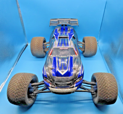 #SE4301# RC Car Auto Traxxas E Revo Brushless Edition Monster *bitte lesen*