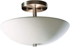 Justice Design CER-9690-BIS Bisque Two Light 13.5 Indoor Round Bowl Semi-Flush F