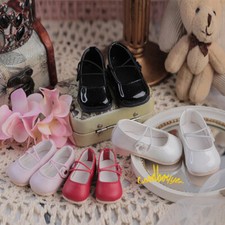 1/6yosd BJD Doll Cute Flat Shoes Little PU Leather Boat Shoes 4 Colors AOD DOD