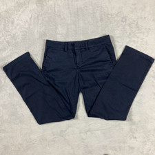 Banana Republic Womens Pants Navy Blue Size 2p Straight Chino Cotton Blend