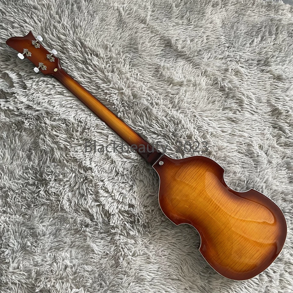 Hofner Ignition Electric Bass Guitar 4 String Hollow Body Maple Neck Chrome Part - Image 4 of 4