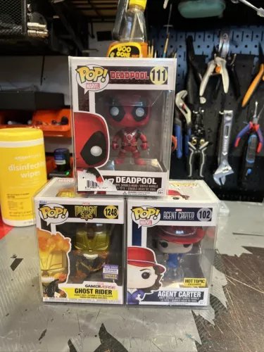 Funko Pop Assorted Marvel Lot Agent Carter #102 Deadpool #111 Ghost Rider #1248