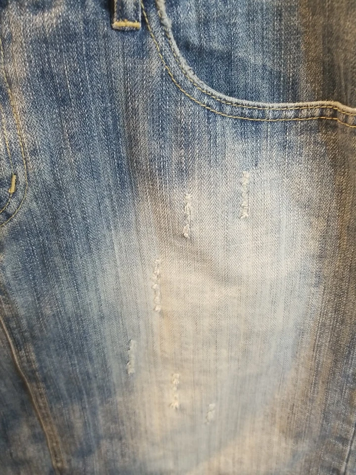 Minifalda de mezclilla envejecida Younique 13 Y2K para mujer festival rodeo occidental Foto 2 de 4