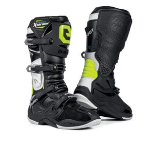 Eleveit X Tarmac Motorbike Motorcycle Waterproof Boots - Black/Yellow Fluo