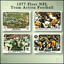1977 Fleer NFL Team Action Football (1-67) / Pick Your Cards / Buy2+ Save10%