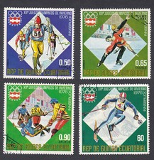 Äquatorialguinea 1976 Luftpost gebraucht Briefmarke Michel Nr. 762-65-70-72