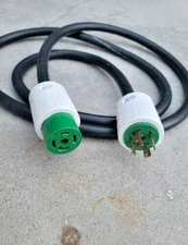 Coleman 10FT 30Amp Generator RV Power Extension Cord 4-Prong 125V/250V