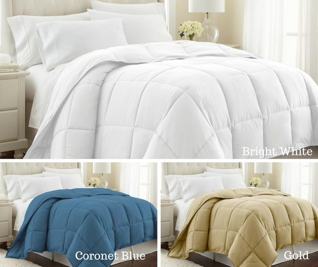 California King White Down Alternative Comforter With Corner Tab