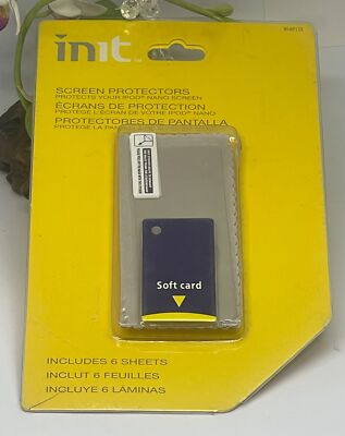 New INIT Screen Protectors for Ipod Nano - 6 Pc Self Adhesive Sheets - Sealed