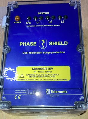 Telematic MA2003/415V Dual Surge Protector Phase Shield New