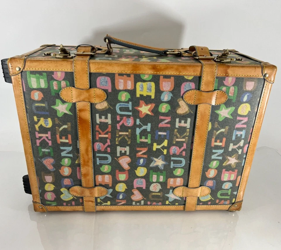 Bolsa con ruedas Dooney & Bourke maleta de mano rígida de colección | RARA Foto 3 de 4