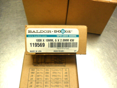 BALDOR / DODGE 119569  1008 X 19MM 6 X 2.8MM KW   NIB