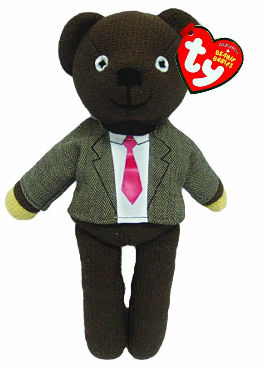 TY MR BEAN TEDDY IN SUIT TY OFFICIAL BEANIE BABY PLUSH SOFT TOY NEW WITH  TAGS