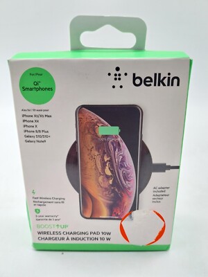 Belkin Boost Up 10W Wireless Charging Pad Kabelloses Ladegerät Schwarz #KT7314X-