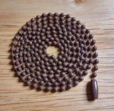 30" Brown Colored 2.4mm Ball Bead Stylish Fashionable Dog Tag Chain Necklace