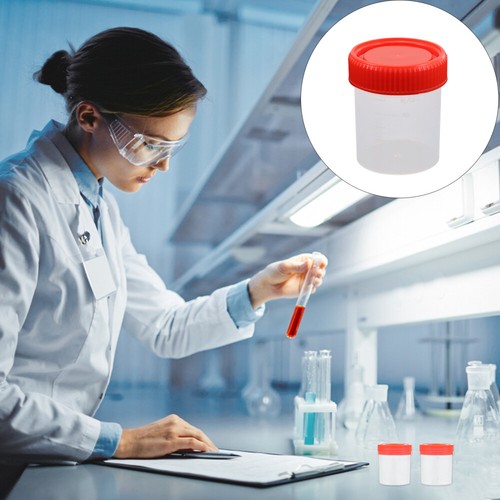 10 Pcs Sample Cup Pp Drinks Sputum Pots with Lids Vials Specimen