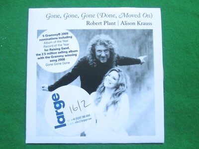 ROBERT PLANT & ALISON KRAUSS - GONE GONE GONE - CD PROMO