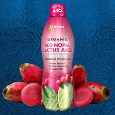 Maxx Herb Red Nopal Cactus Prickly Pear Juice for Joint Support - Organic, 32oz