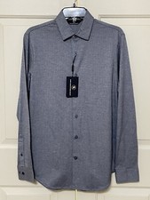 NWT Hart Schaffner Marx size S blue long sleeve button up shirt men's 98
