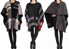NEW! WOMEN'S IKE BEHAR REVERSIBLE FASHION WRAP SHAWL! VARIETY OF COLORS! 