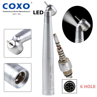 YUSENDENT Dental Fiber Optic 45 Degree Handpiece /LED Coupler 6Hole For KAV MD