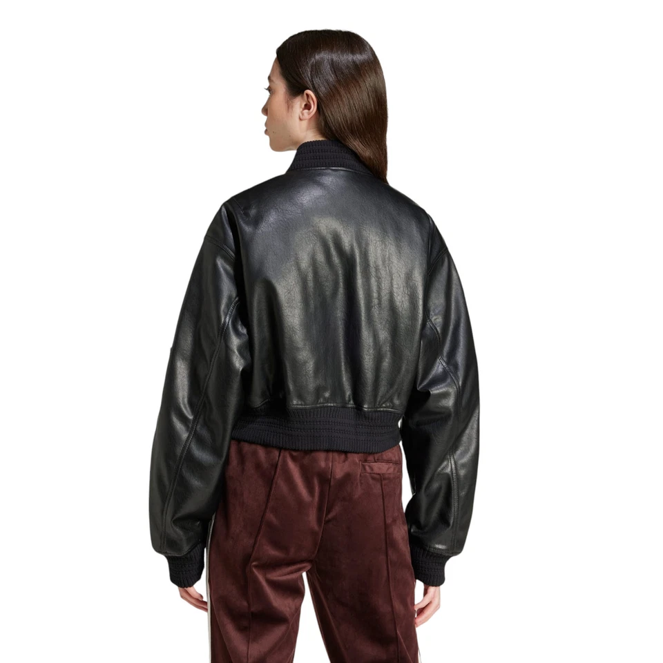 Jaqueta Bombardeiro Feminina Adidas Originals Preta Premium Plissada IX0967 Nova - Imagem 3 de 4