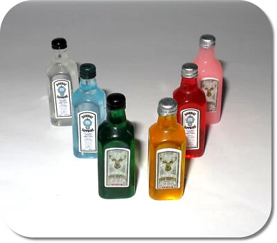 MARKENLOS Miniatur Flasche Likör "Jägermeister", Gin "Bombay Sapphire", Neu