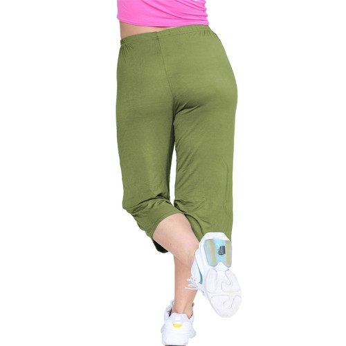 P&R Dancewear LTD Women’s Flared Wide Leg Stretch Shorts 3/4th Palazzo Pants - Picture 16 of 66