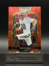 2025 Panini Select Mike Gesicki Red Disco Prizm Premier Level /49 Bengals