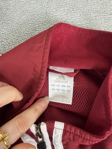 Vintage Y2K Adidas Track Jacket Men’s Size Large Red Full Zip by Adidas, Size L, $17.99 - Photo 5